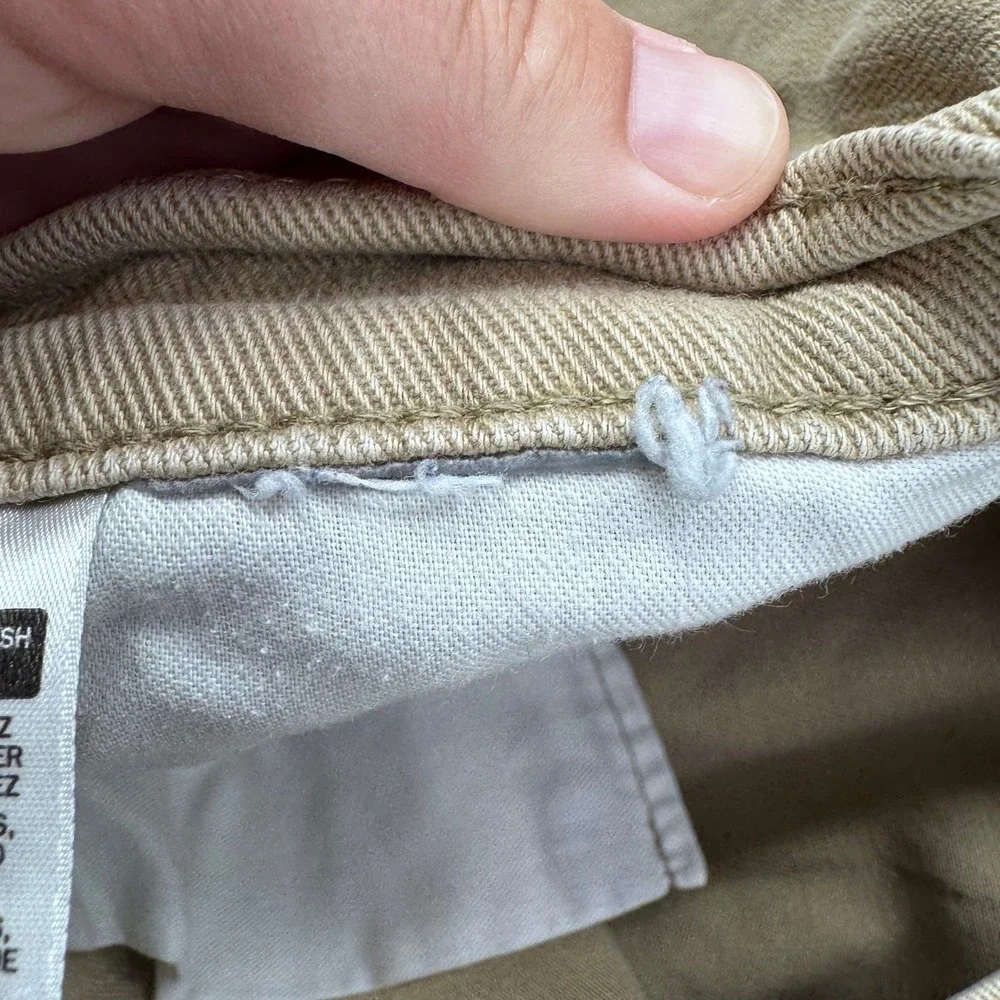 Levi's 541 Jeans Mens 40x27.5 Actual Khaki Tan Athletic Taper‎ Denim Distressed
